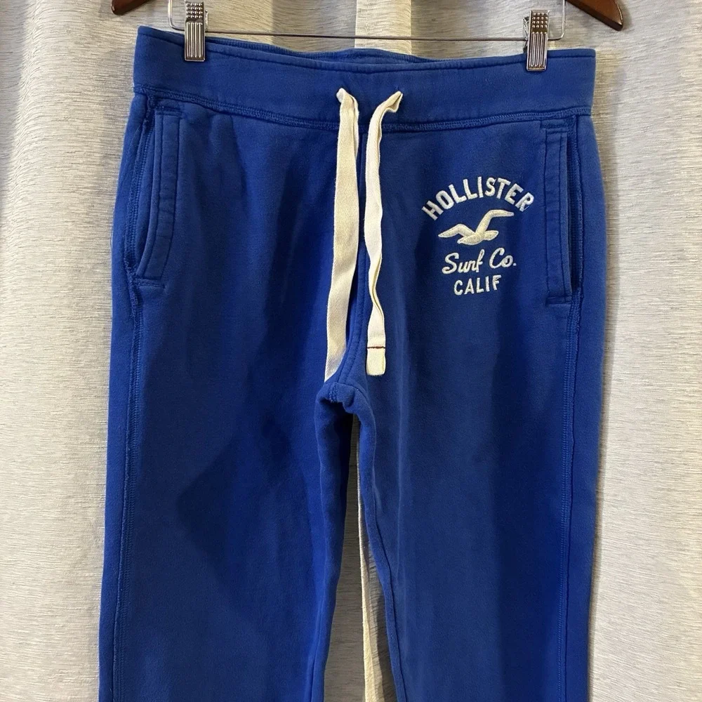 Hollister HCO Y2K Blue‎ Sweatpants Womens Logo Lounge Cozy Core Athleisure S - Picture 2 of 5